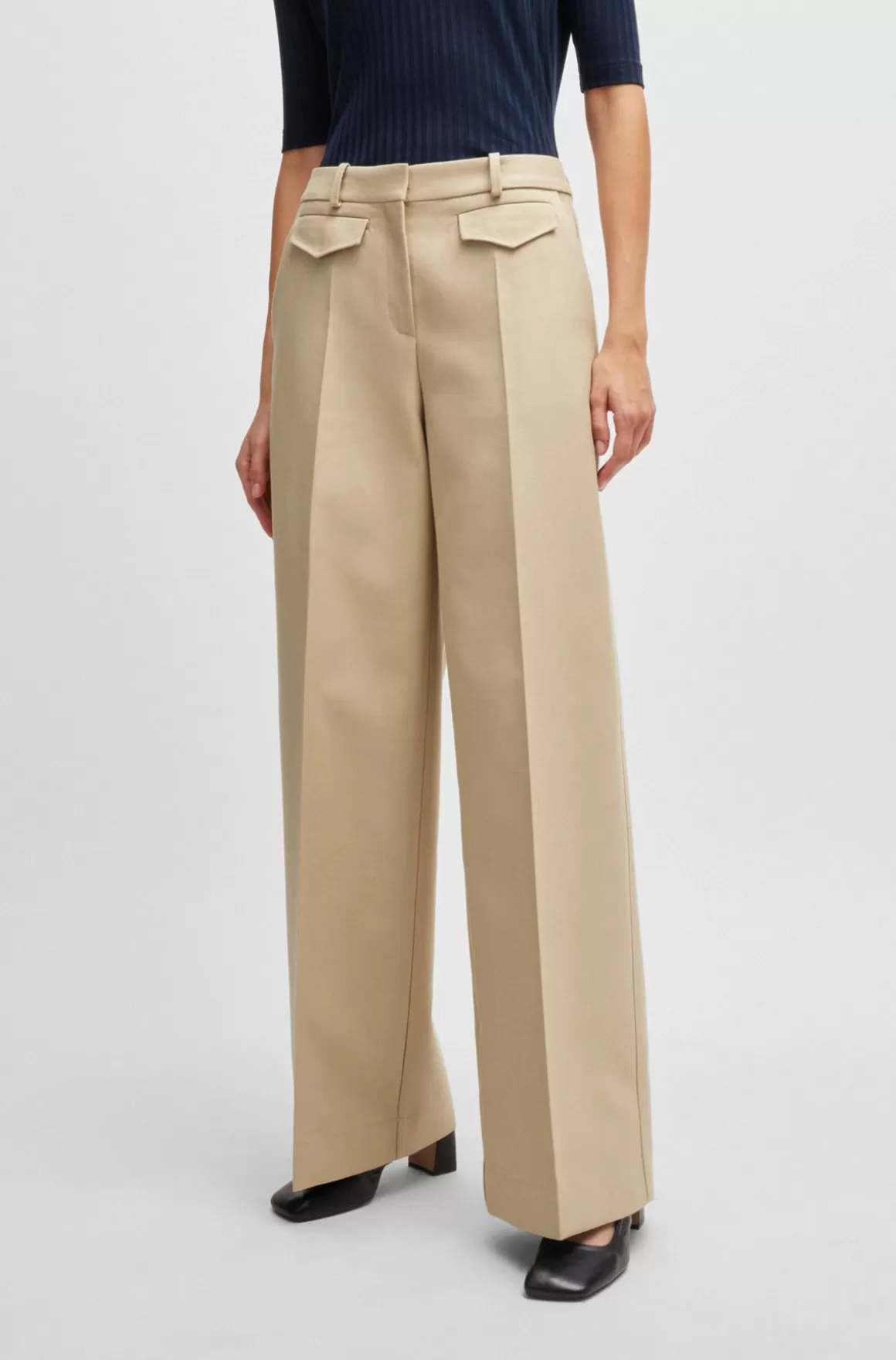 HUGO BOSS Relaxed Fit Bukser I Bomuldsblanding