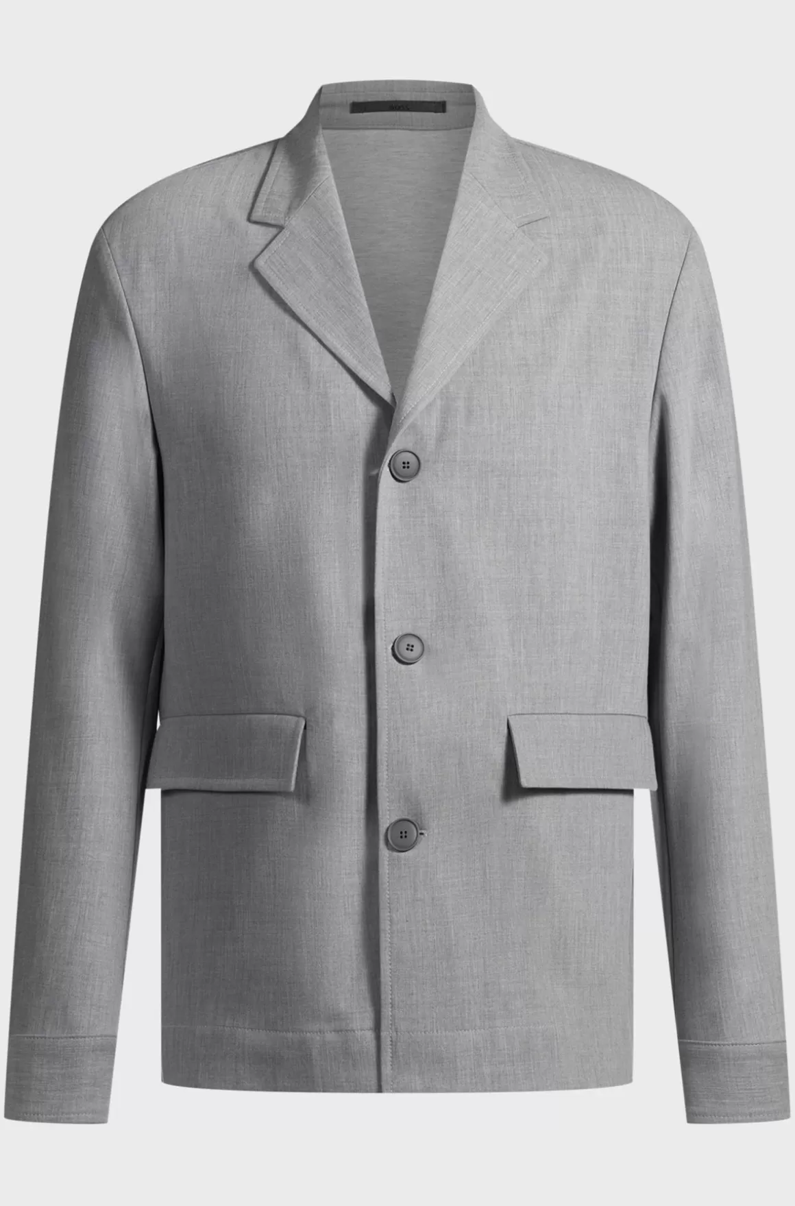HUGO BOSS Relaxed Fit Jakke I Sammensat Stof Med Stræk