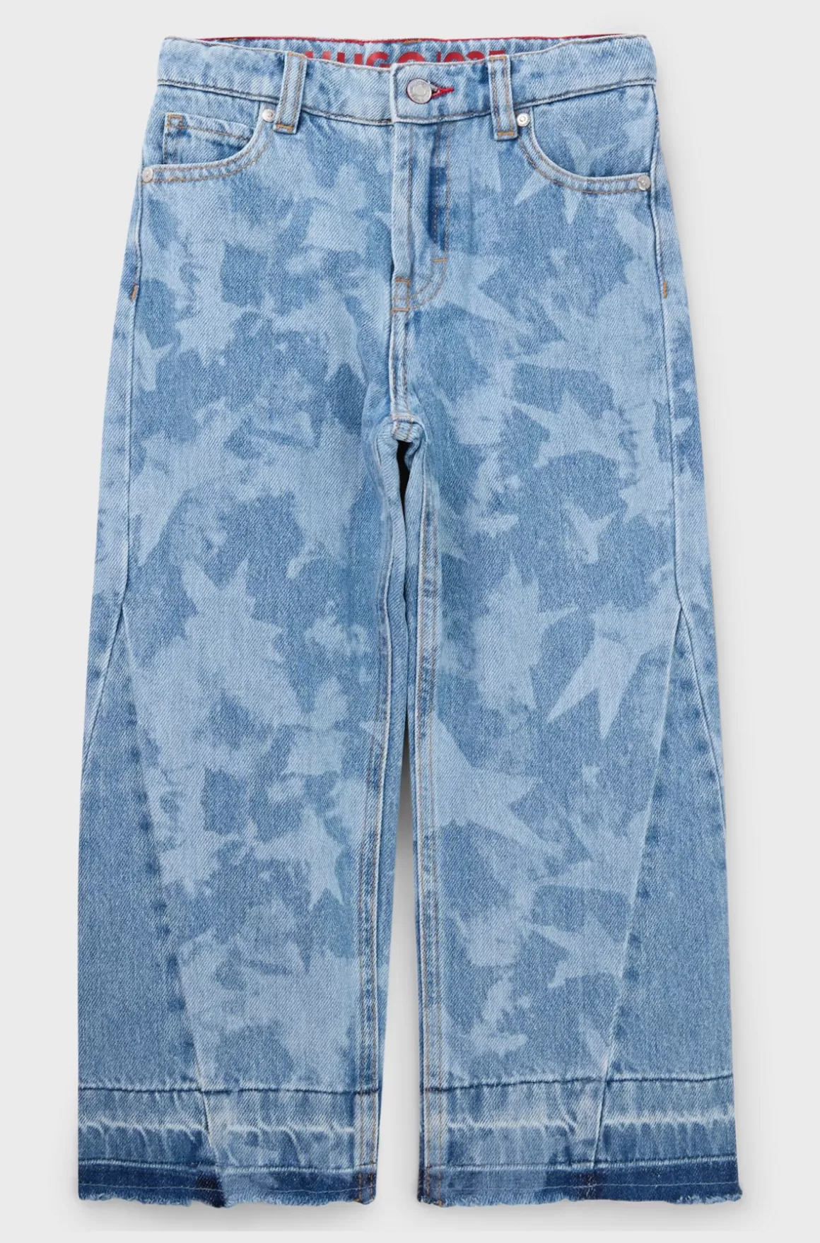 Børn HUGO BOSS Relaxed Fit Jeans Til Børn I Bomuldsdenim Med Stjerneprint