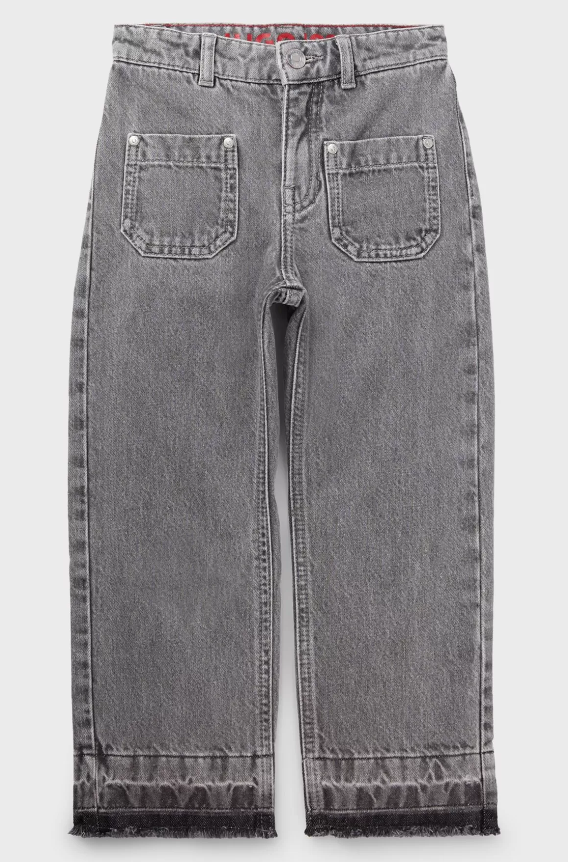 Børn HUGO BOSS Relaxed Fit Jeans Til Børn I Grå Bomuldsdenim