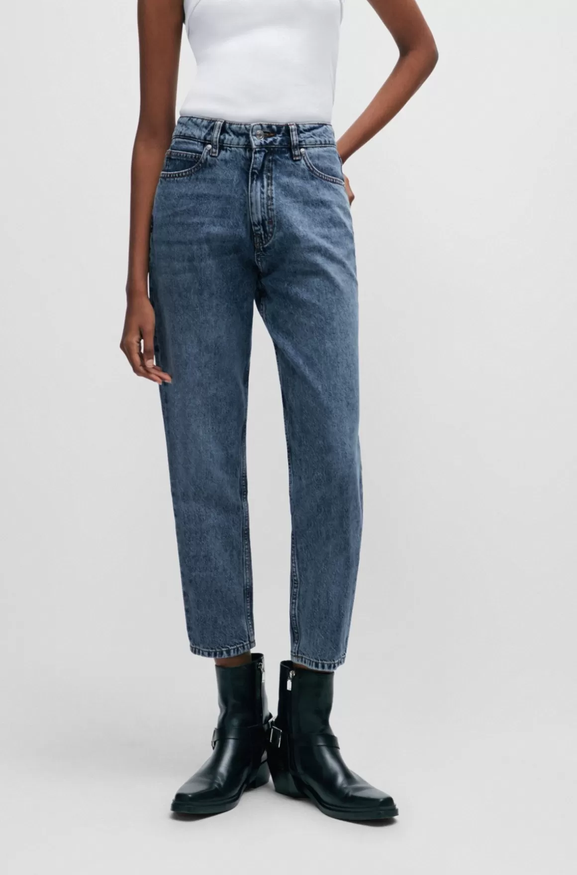 HUGO BOSS Relaxed Fit Mom Jeans I Denim Uden Stræk