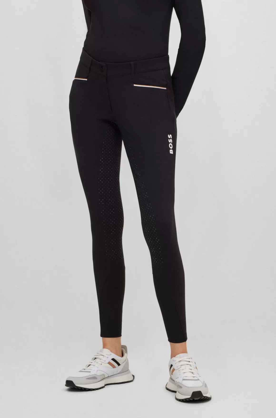 HUGO BOSS Ridebukser Til Hestesport Med Full-grip Og Ekstra Stræk