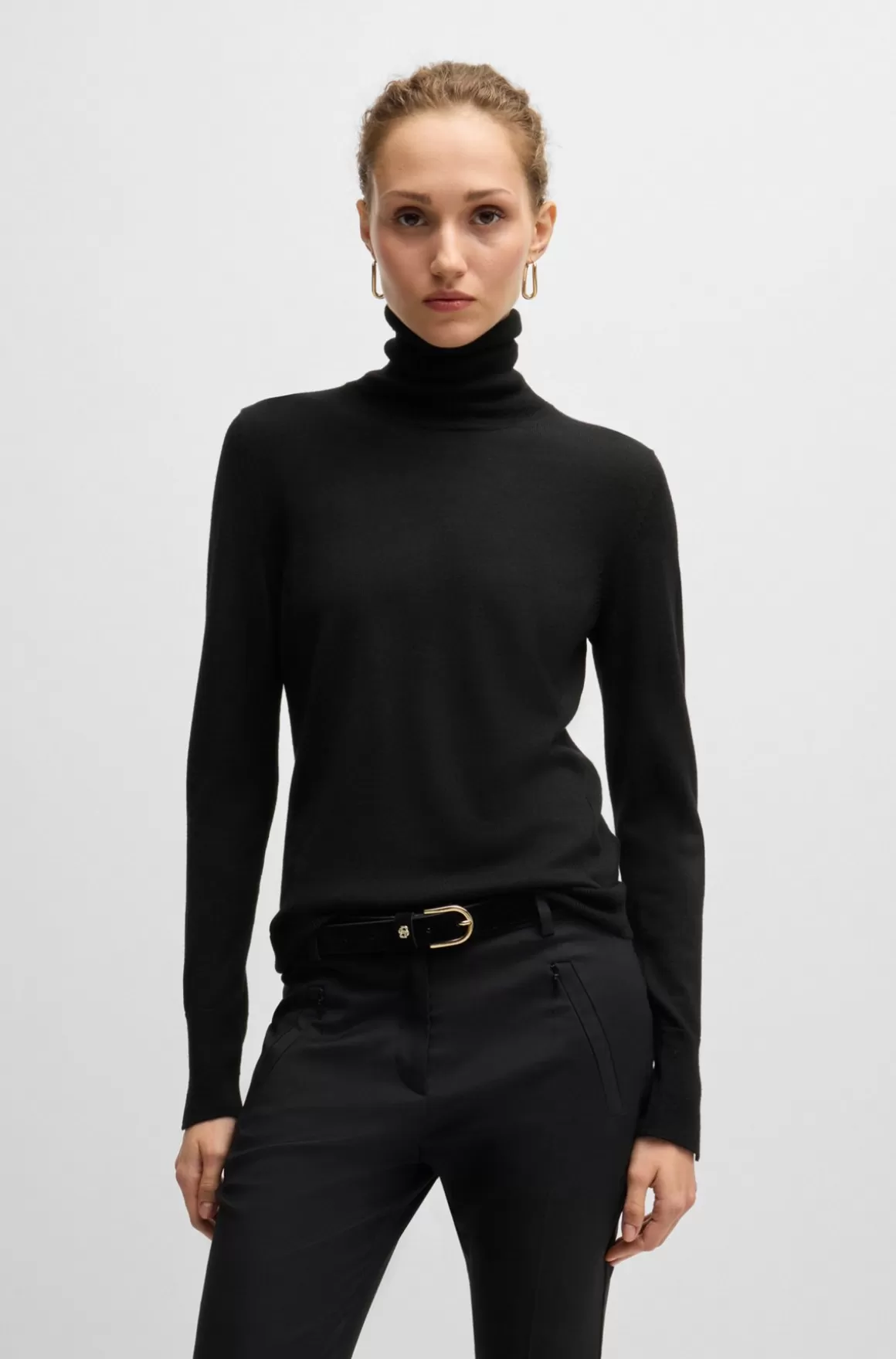 HUGO BOSS Rullekravesweater I Ny Uld