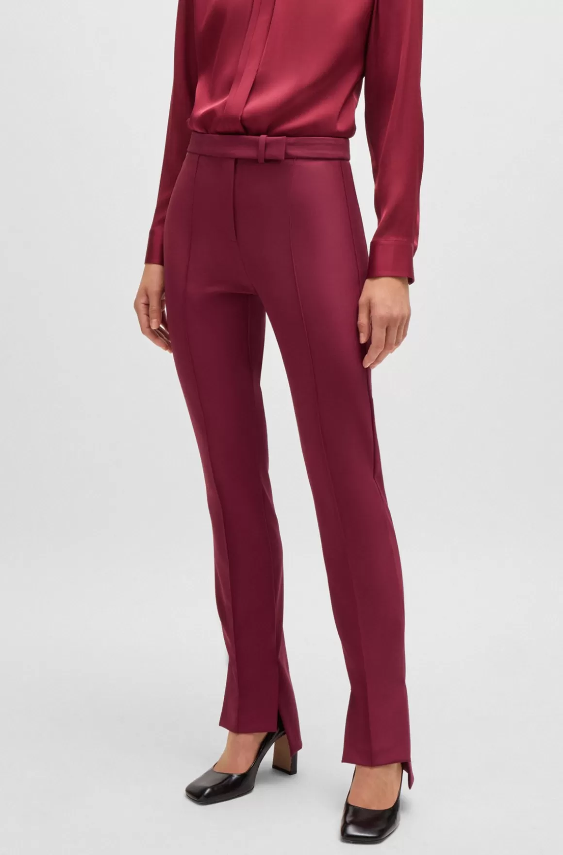 HUGO BOSS Skinny Fit Bukser I Stof Med Performance-stræk