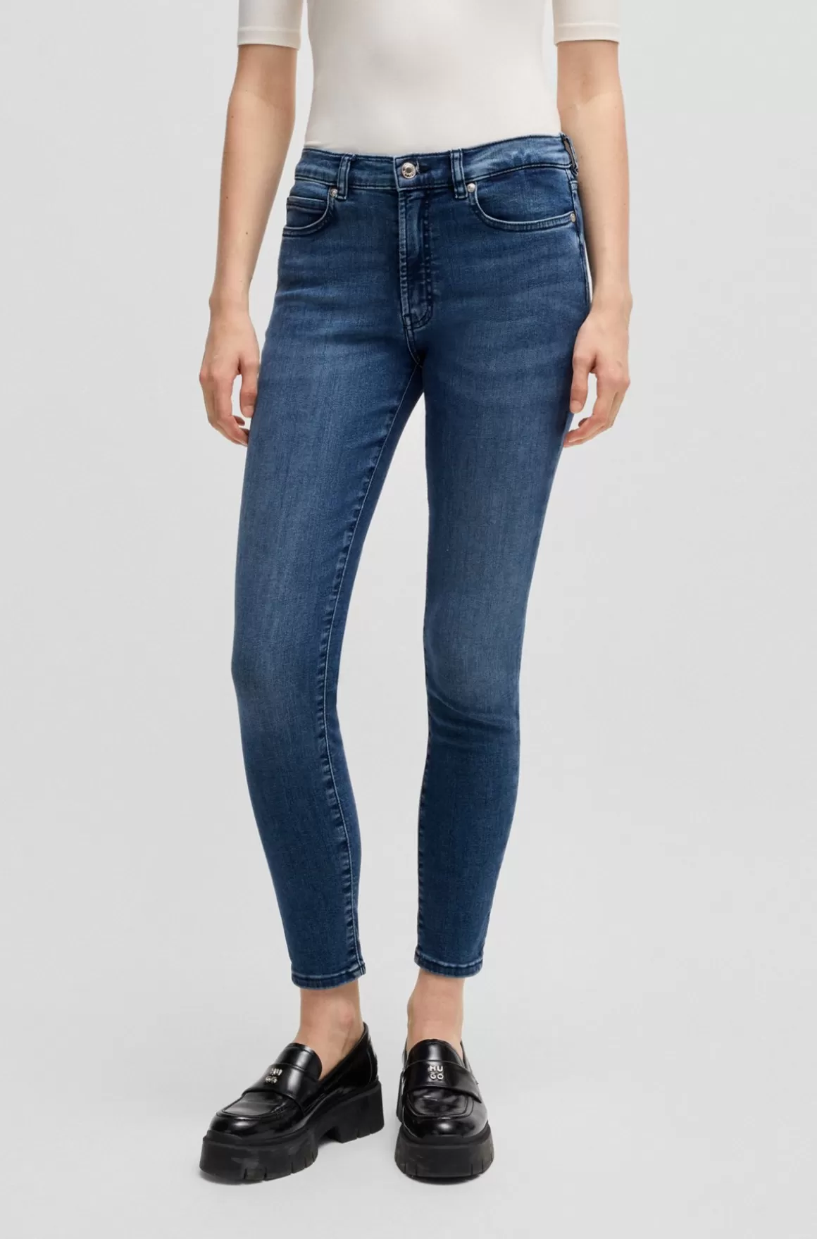HUGO BOSS Skinny Fit Jeans I Denim Med Ekstra Stræk