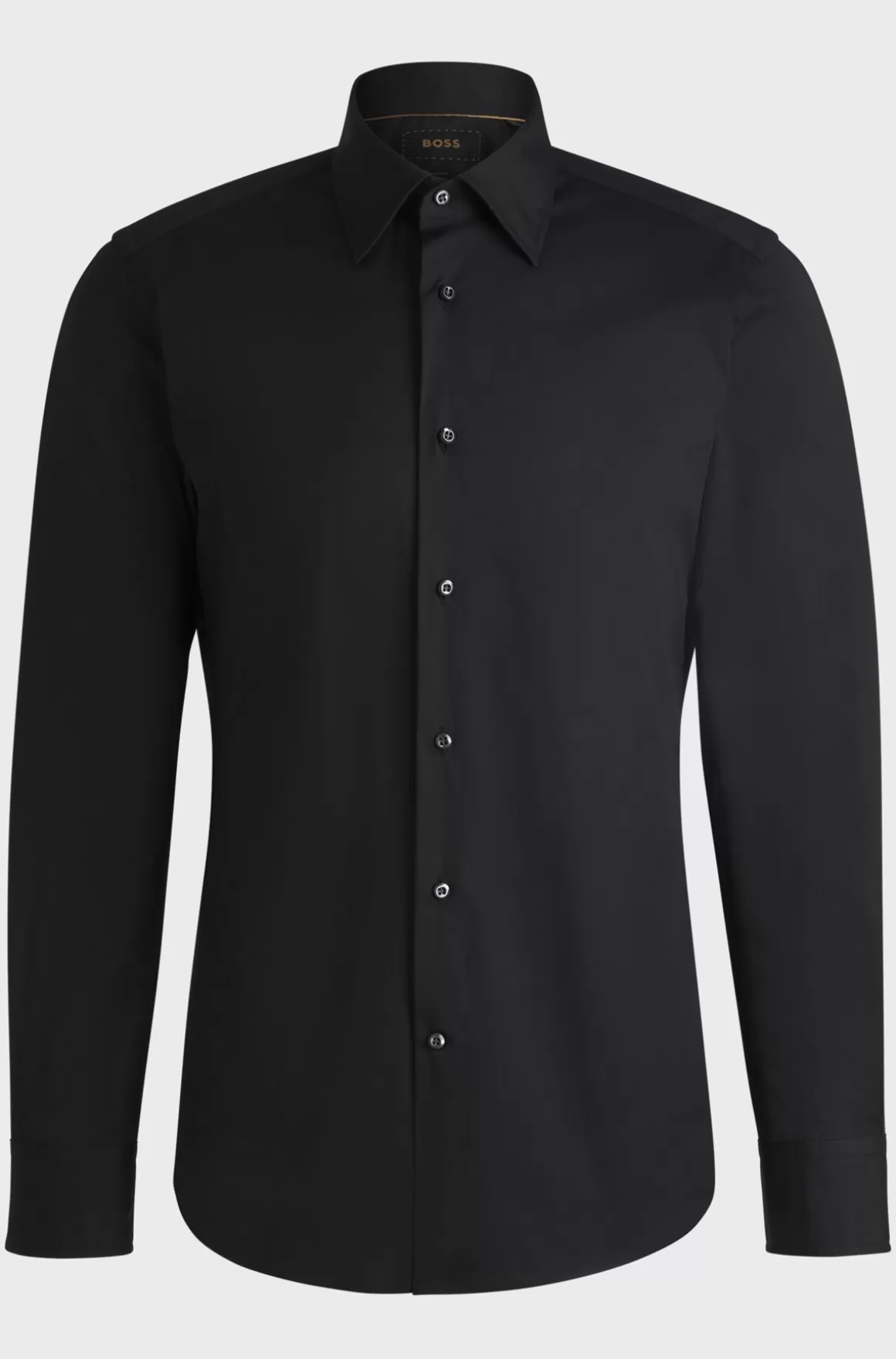 HUGO BOSS Skjorte Med Slim Fit I Poplin Af Bomuldsblanding Med Stræk