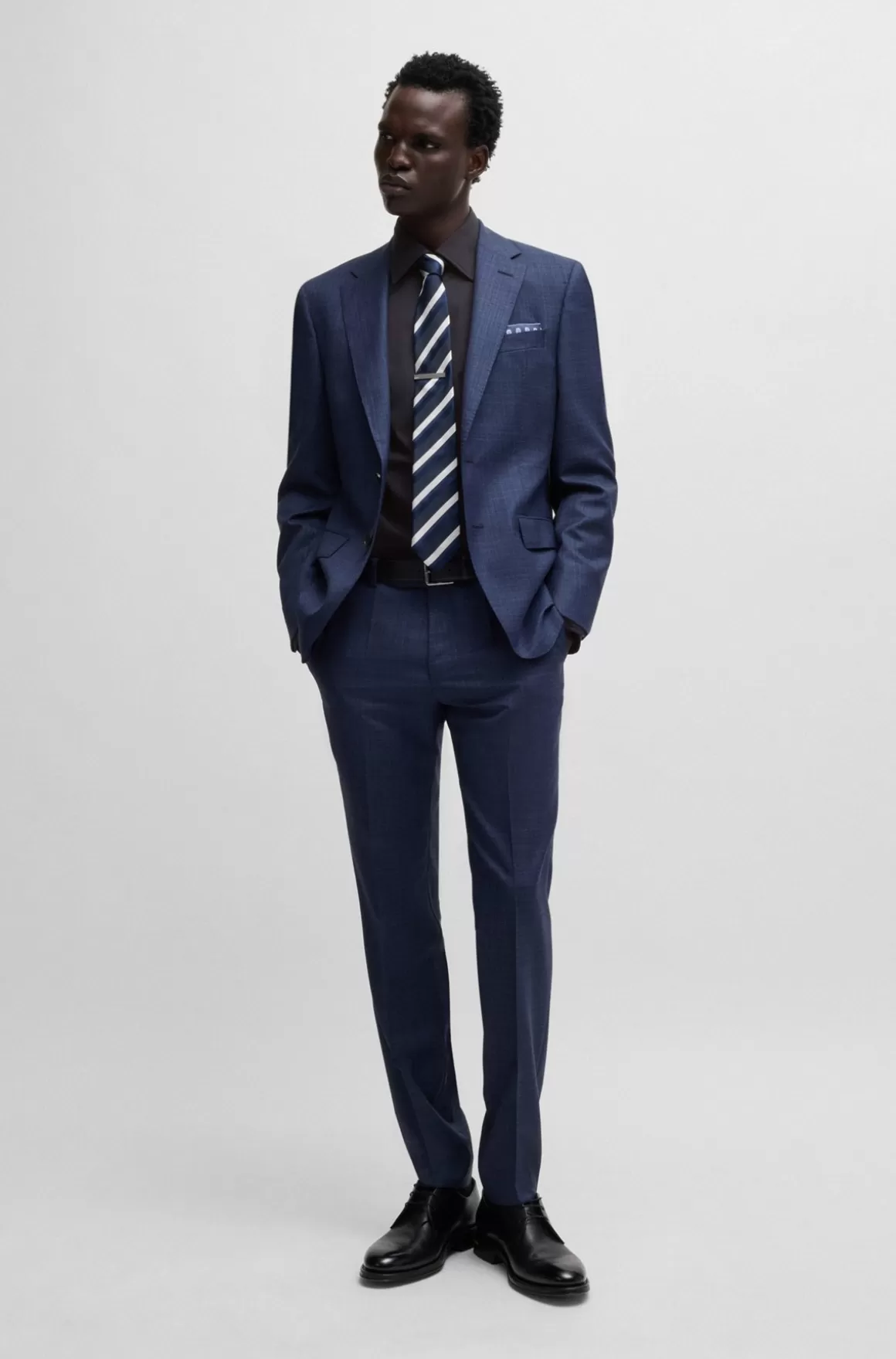 HUGO BOSS Skjorte Med Slim Fit I Poplin Af Bomuldsblanding Med Stræk