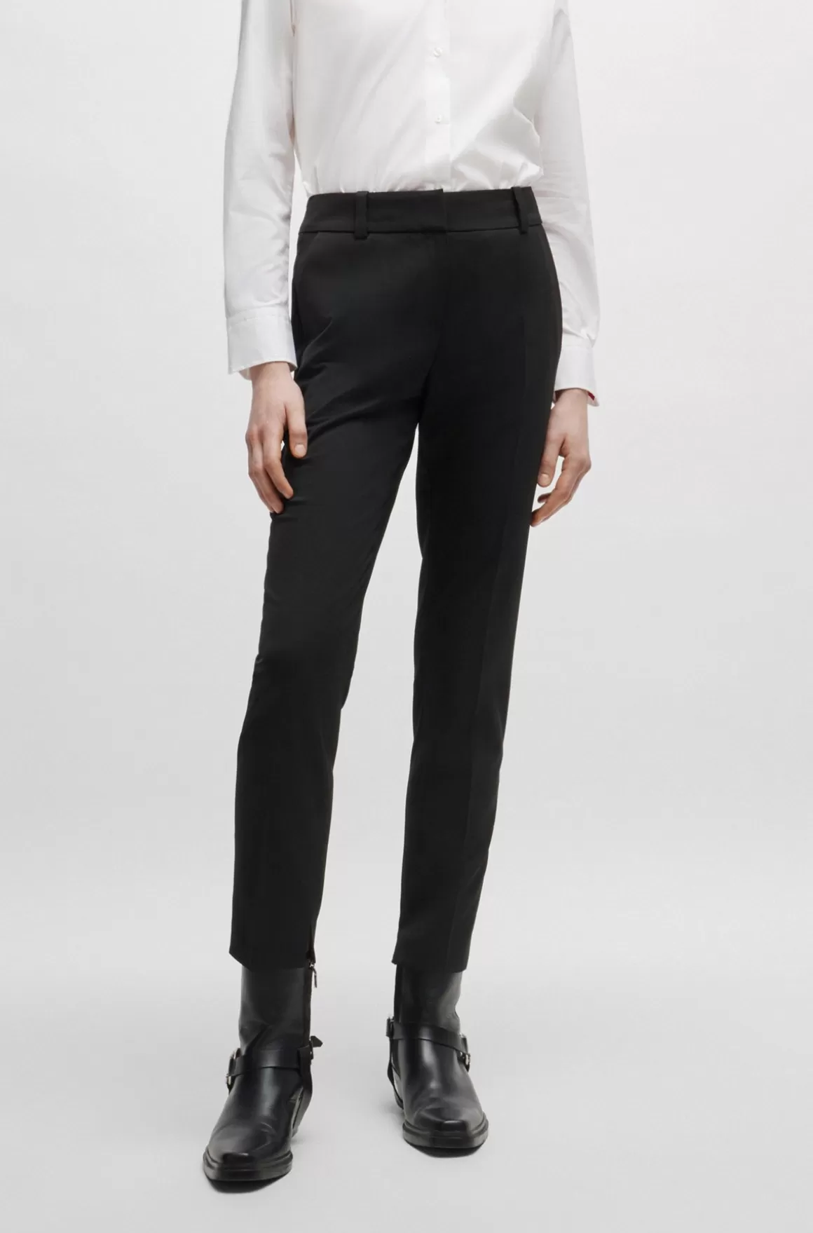 HUGO BOSS Slim Fit Bukser Med En Afkortet Længde