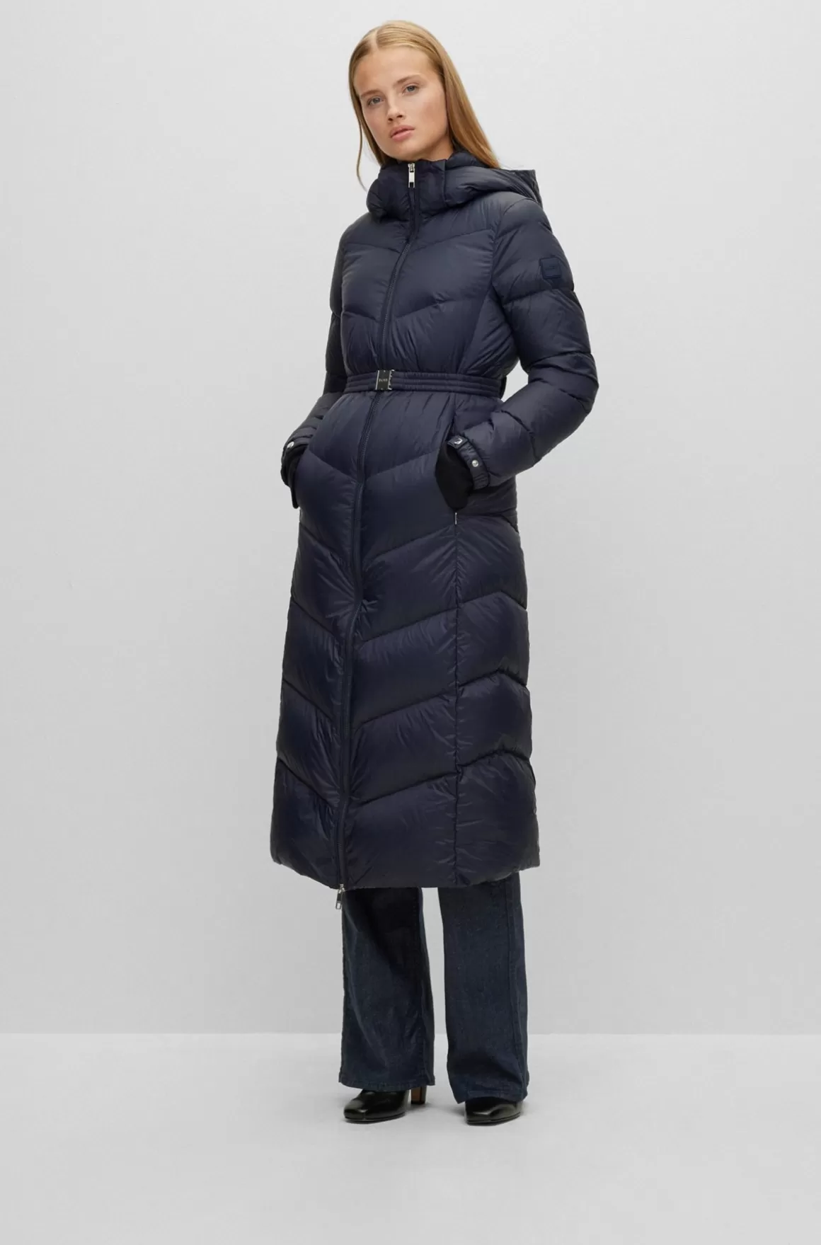 HUGO BOSS Slim Fit Dunjakke I Vandskyende Stof
