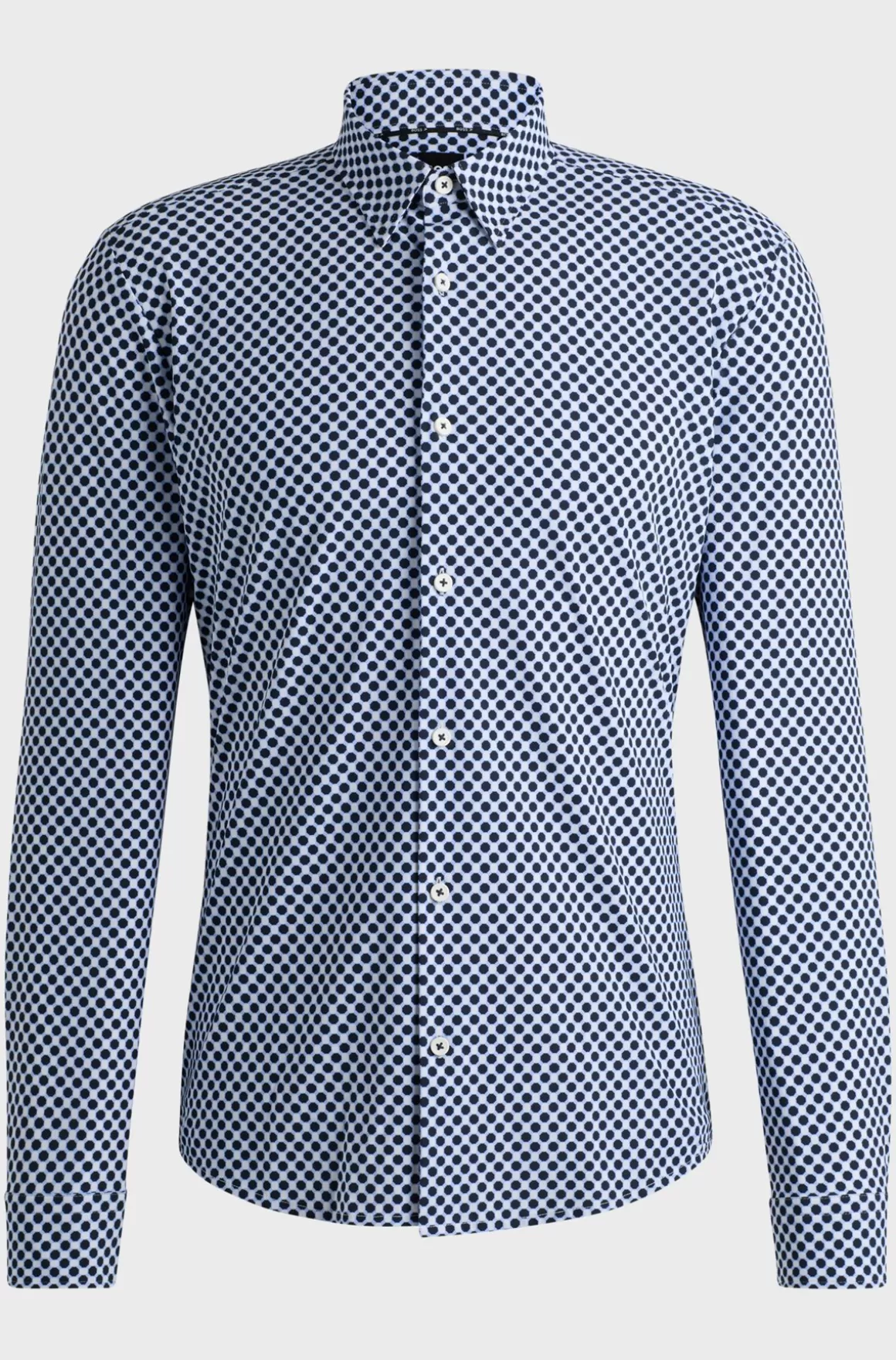 HUGO BOSS Slim Fit Skjorte I Printet Stof Med Performance-stræk