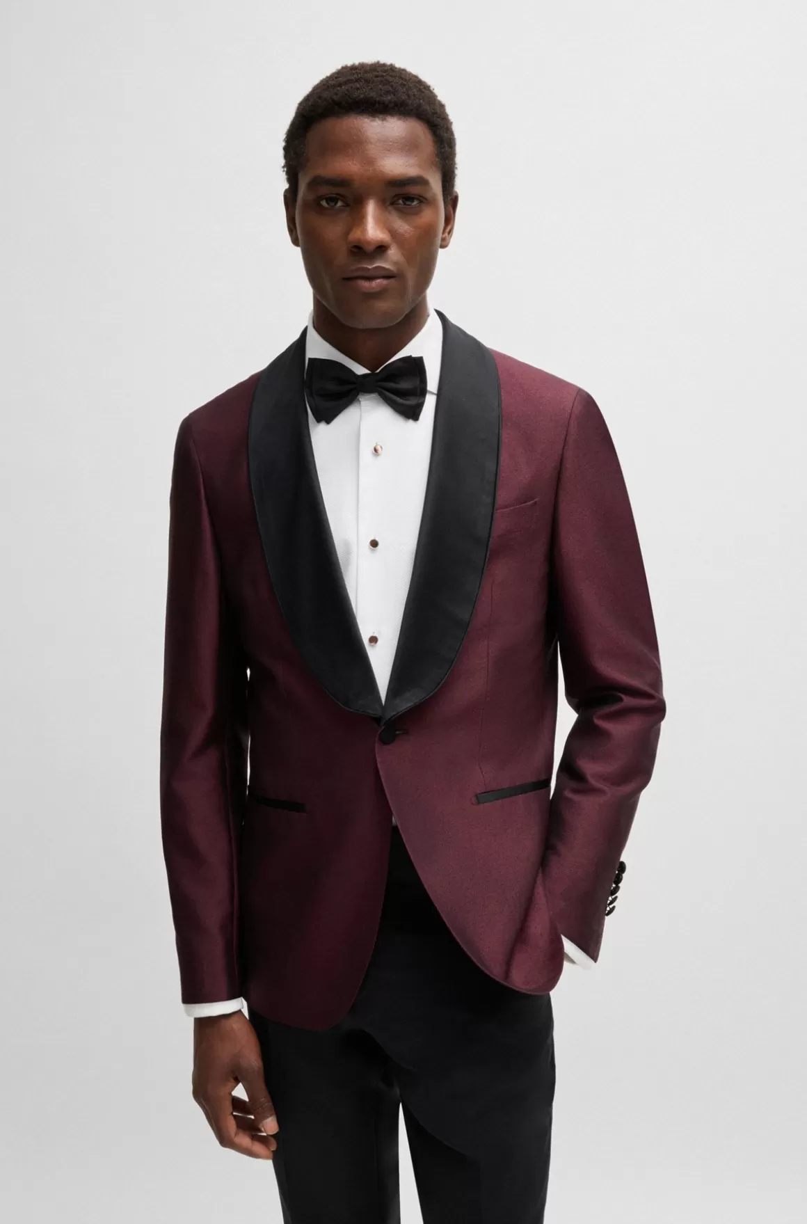 HUGO BOSS Slim Fit Smokingjakke I Ny Uld Og Silke