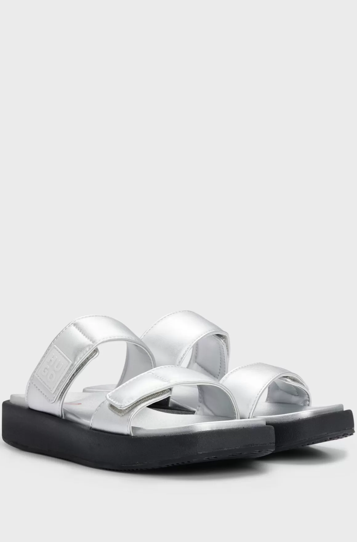 HUGO BOSS Slip-on Sandaler I Imiteret Læder Med Polstrede Stropper