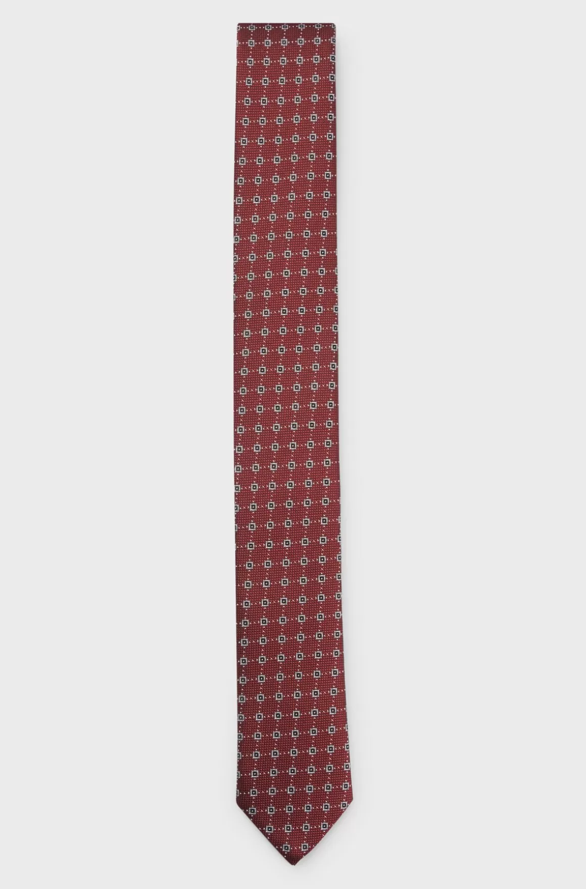 HUGO BOSS Slips Af Silkeblanding Med Vævet Jacquardmønster