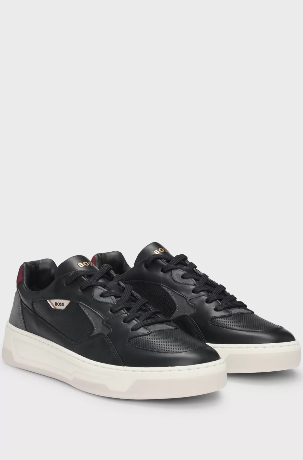 HUGO BOSS Sneakers Med Paneler I Blandet Læder