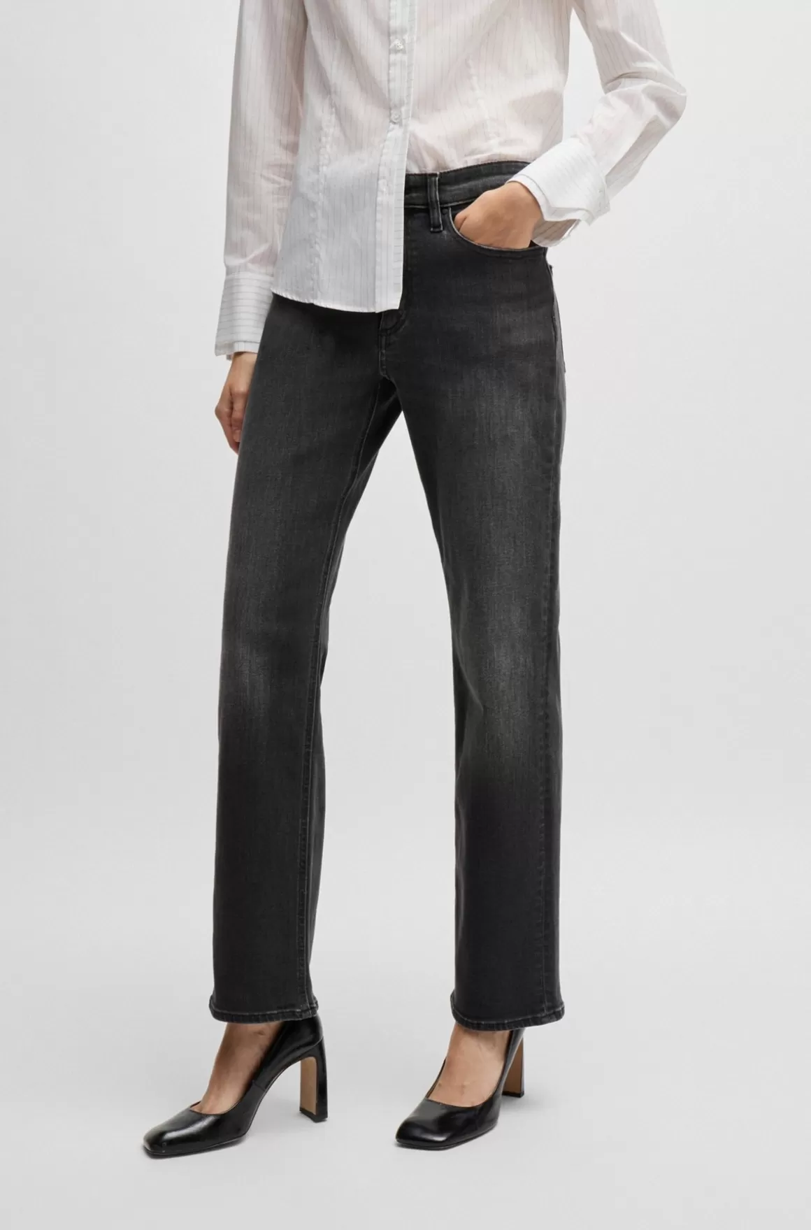 HUGO BOSS Straight Fit Jeans I Denim Med Stræk