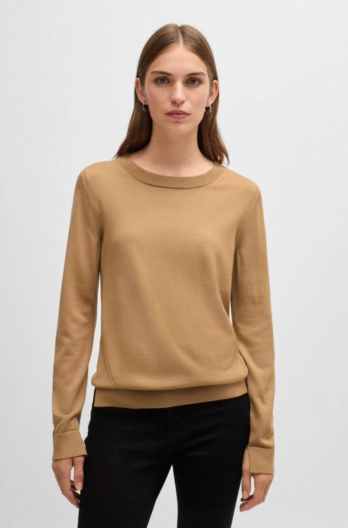 HUGO BOSS Sweater I Merinould Med Crew Neck