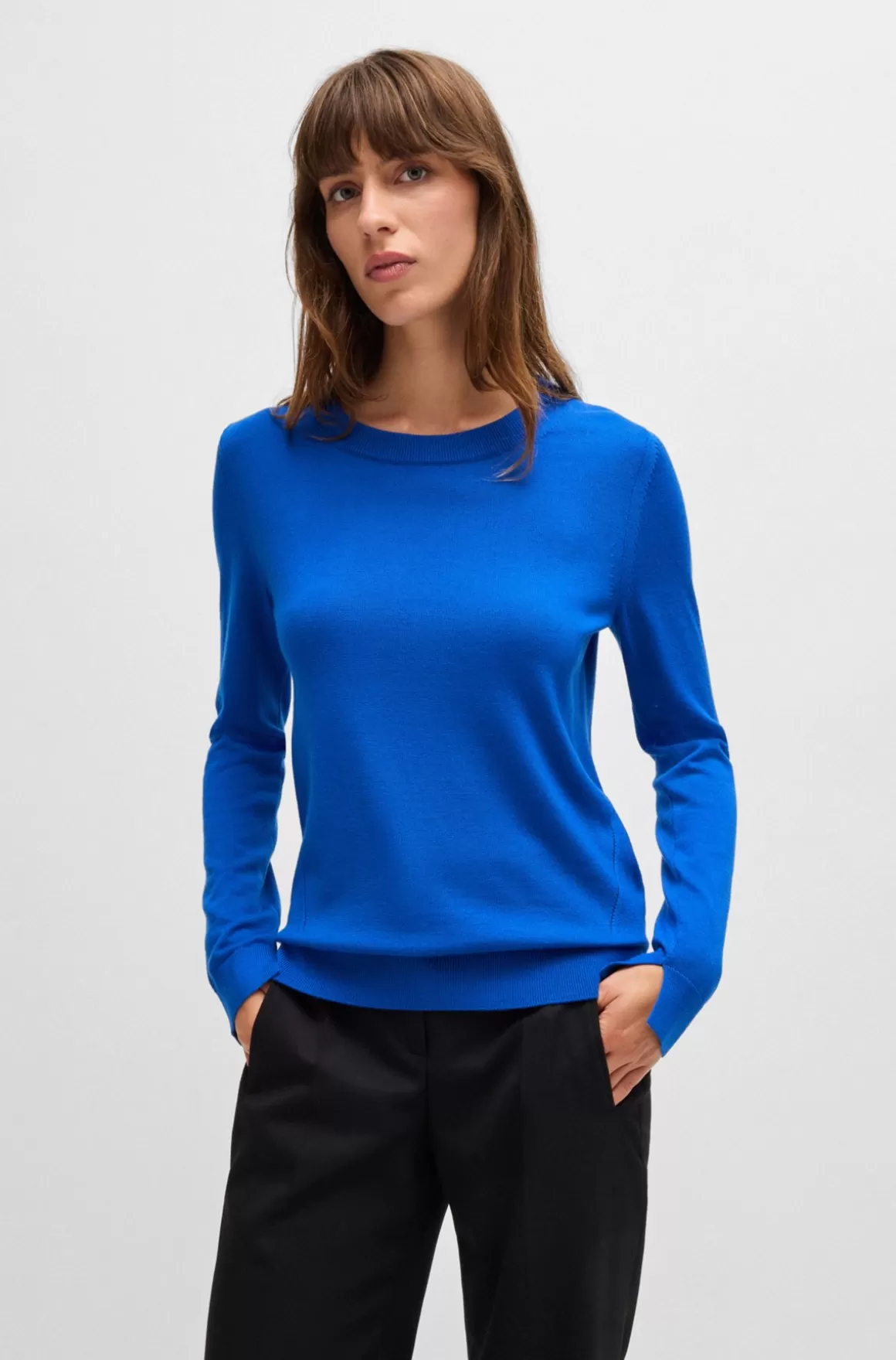 HUGO BOSS Sweater I Merinould Med Crew Neck