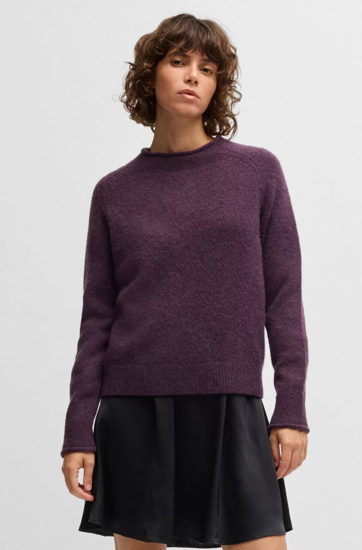 HUGO BOSS Sweater Med Regular Fit I Uldblanding
