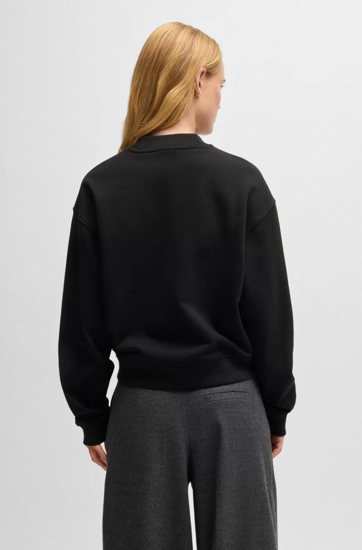 HUGO BOSS Sweatshirt I Sweatkvalitet Af Bomuld Med Relaxed Fit Og Broderet Logo