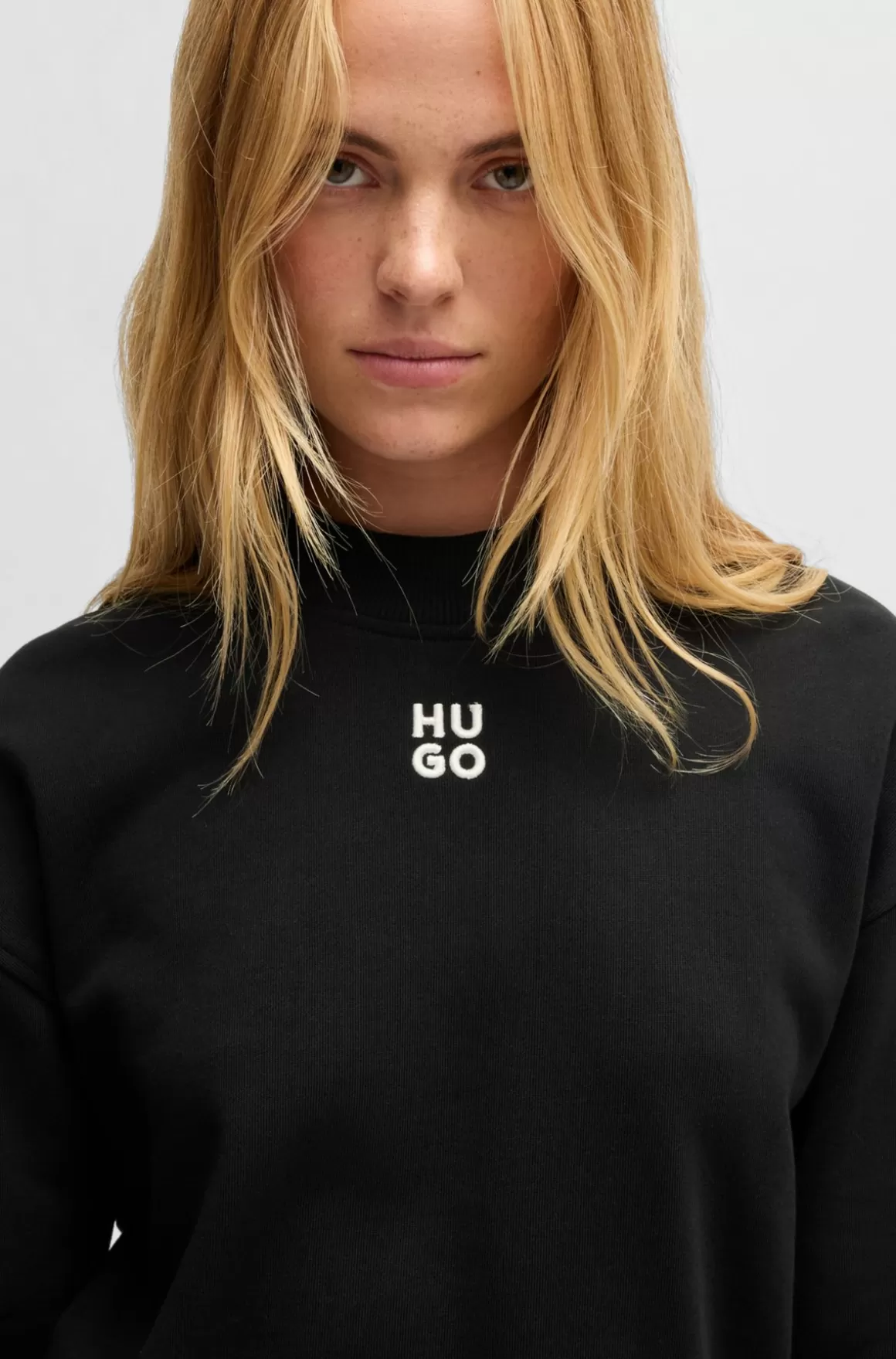 HUGO BOSS Sweatshirt I Sweatkvalitet Af Bomuld Med Relaxed Fit Og Broderet Logo