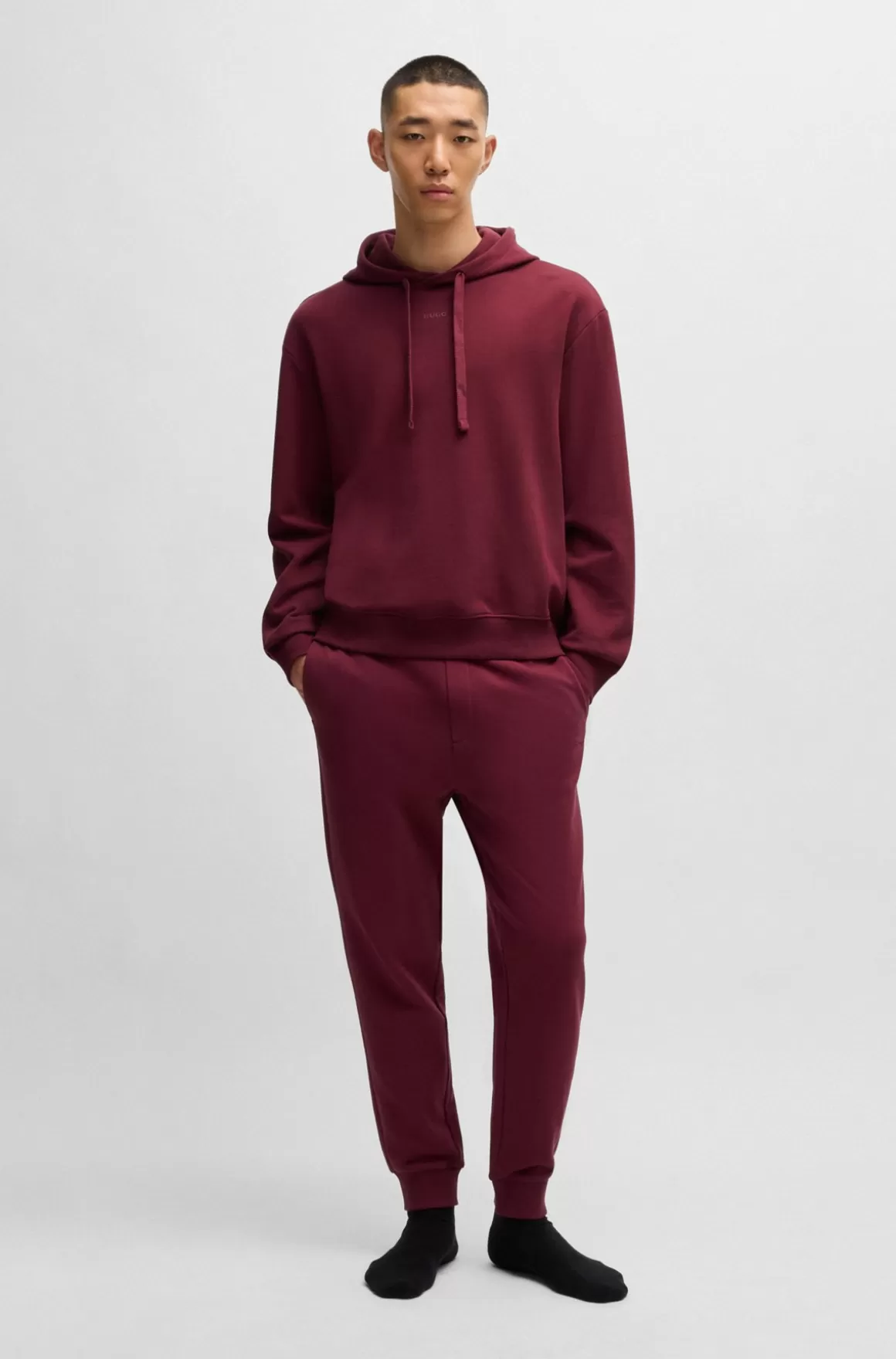 HUGO BOSS Tracksuit I Sweatkvalitet Af Bomuld Med Relaxed Fit Og Kontrastlogoer