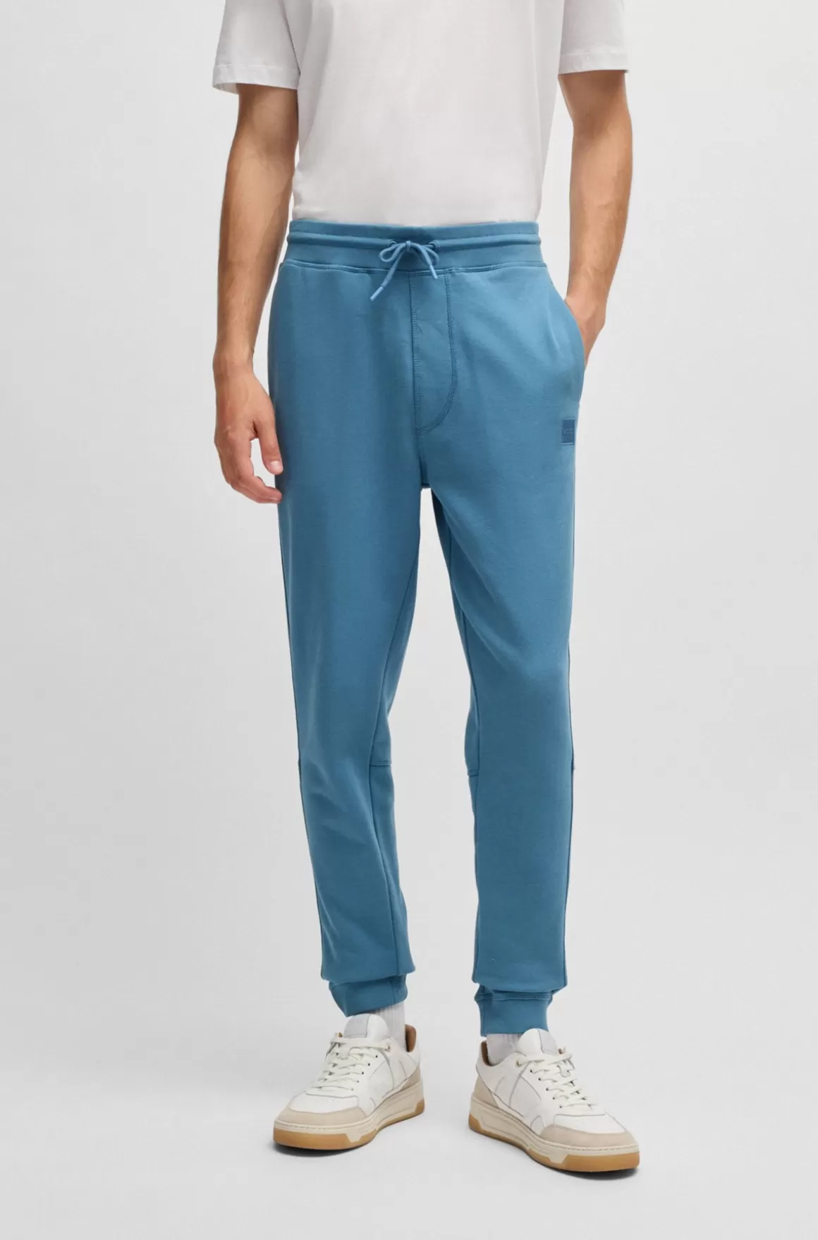 HUGO BOSS Tracksuit-bukser I Sweatkvalitet Af Bomuld Med Logomærke