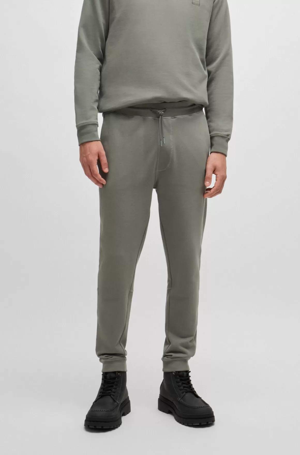 HUGO BOSS Tracksuit-bukser I Sweatkvalitet Af Bomuld Med Logomærke