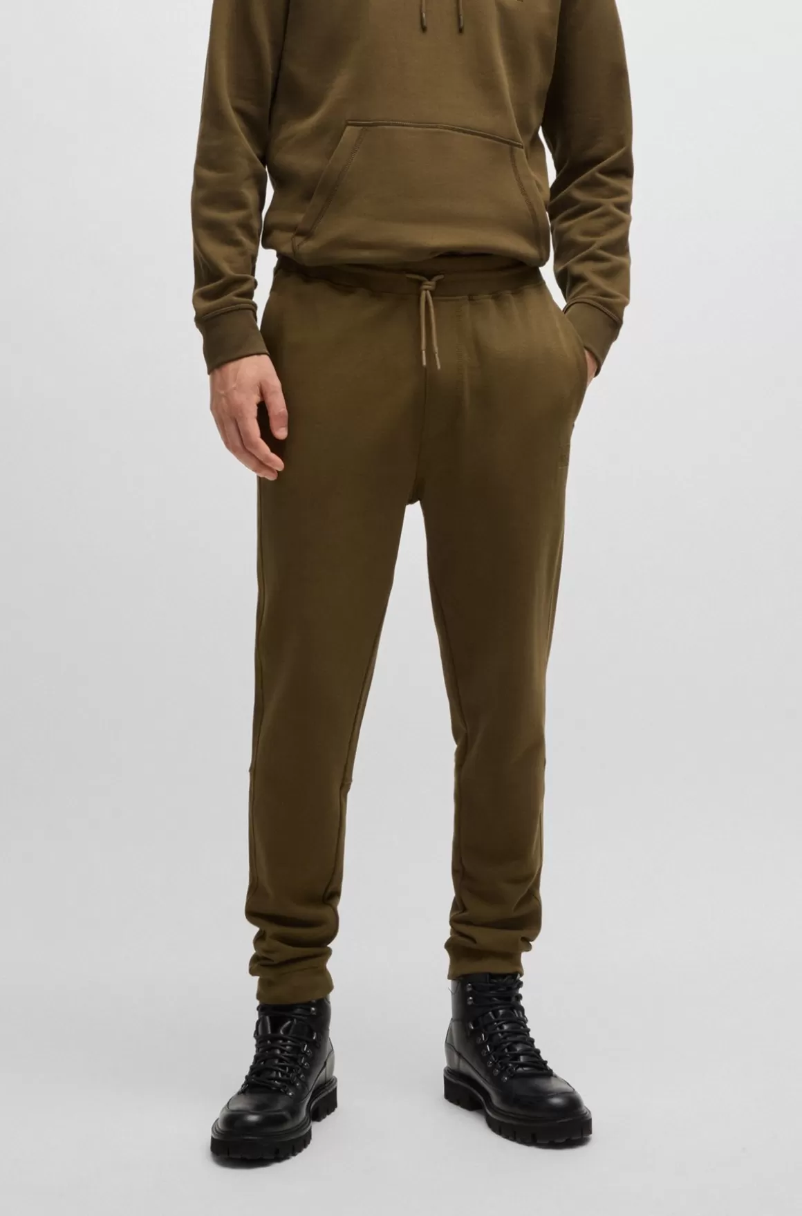 HUGO BOSS Tracksuit-bukser I Sweatkvalitet Af Bomuld Med Logomærke