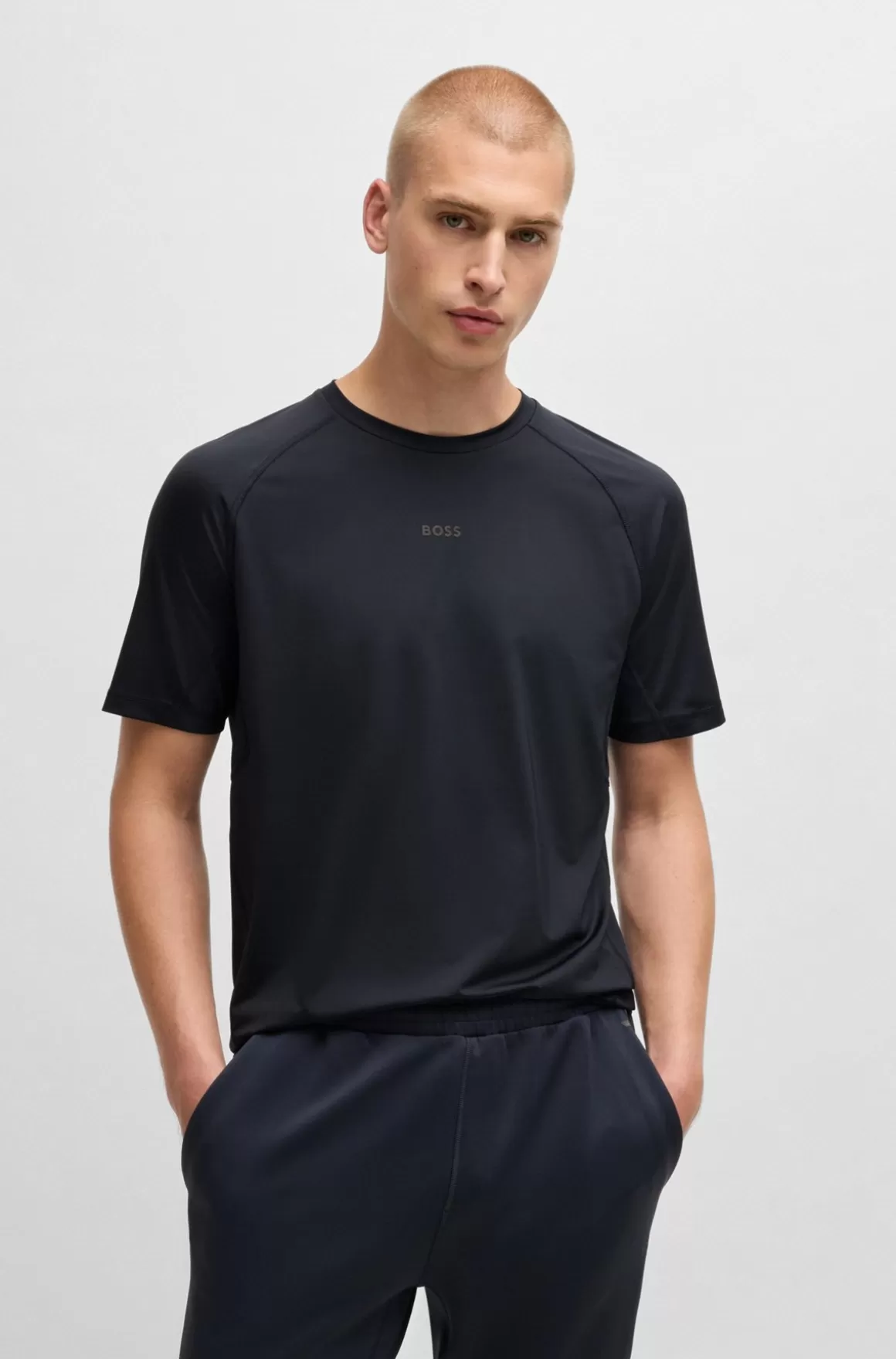 HUGO BOSS Trænings-T-shirt Med Slim Fit Og Reflekterende Detaljer