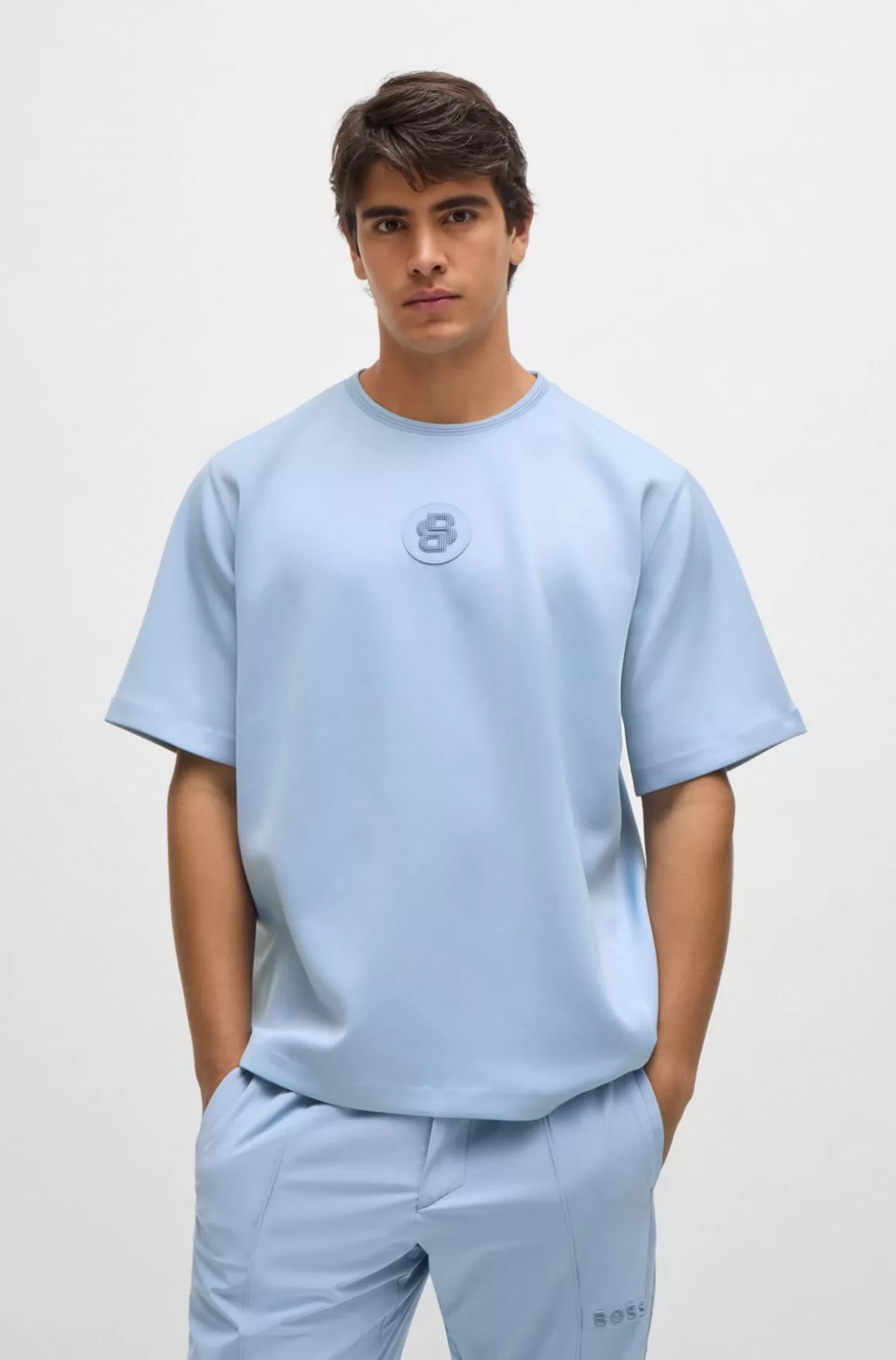 HUGO BOSS T-shirt Med Relaxed Fit Og Badge Med Dobbeltmonogram