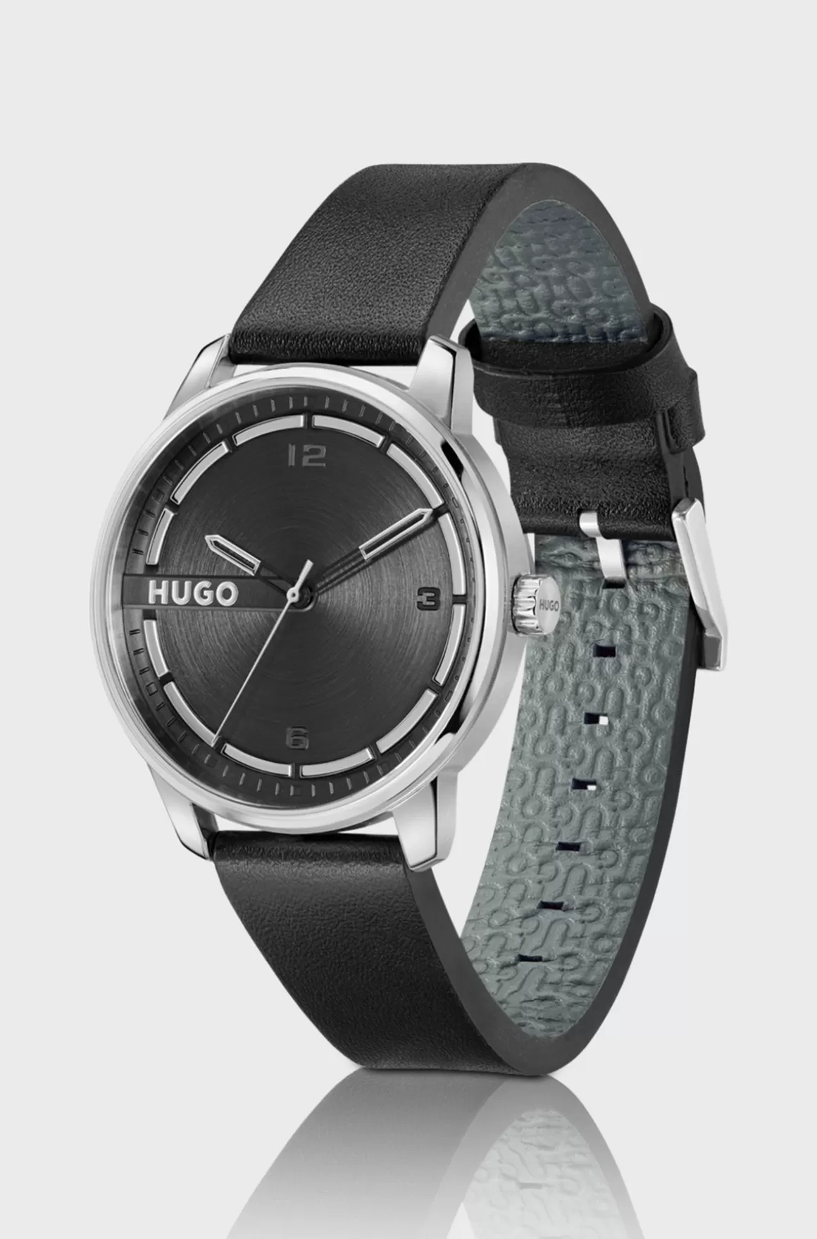 HUGO BOSS Ur I Rustfrit Stål Med Læderrem