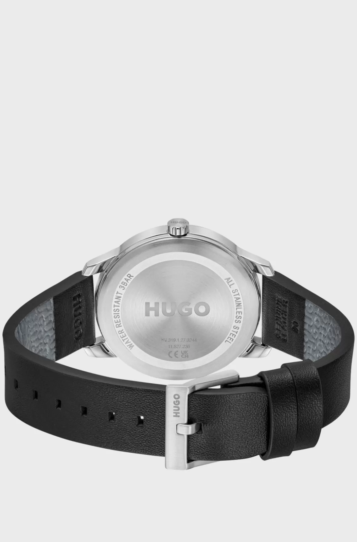 HUGO BOSS Ur I Rustfrit Stål Med Læderrem