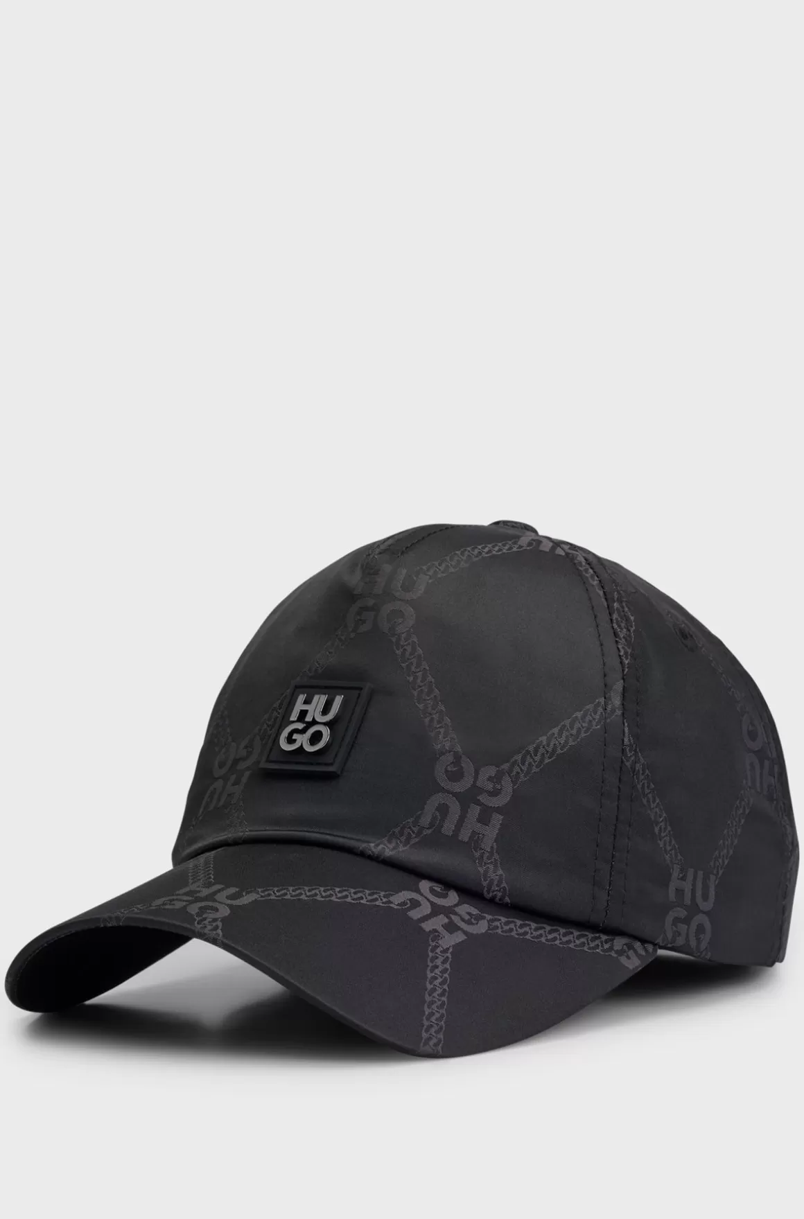 HUGO BOSS Vandskyende Kasket Med Fem Paneler Og Stablet Logo